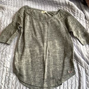 Hollister Lace Sleeve Tee